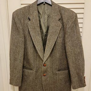 Harris Tweed Hand Woven Wool Sport Coat Blazer Size 42R